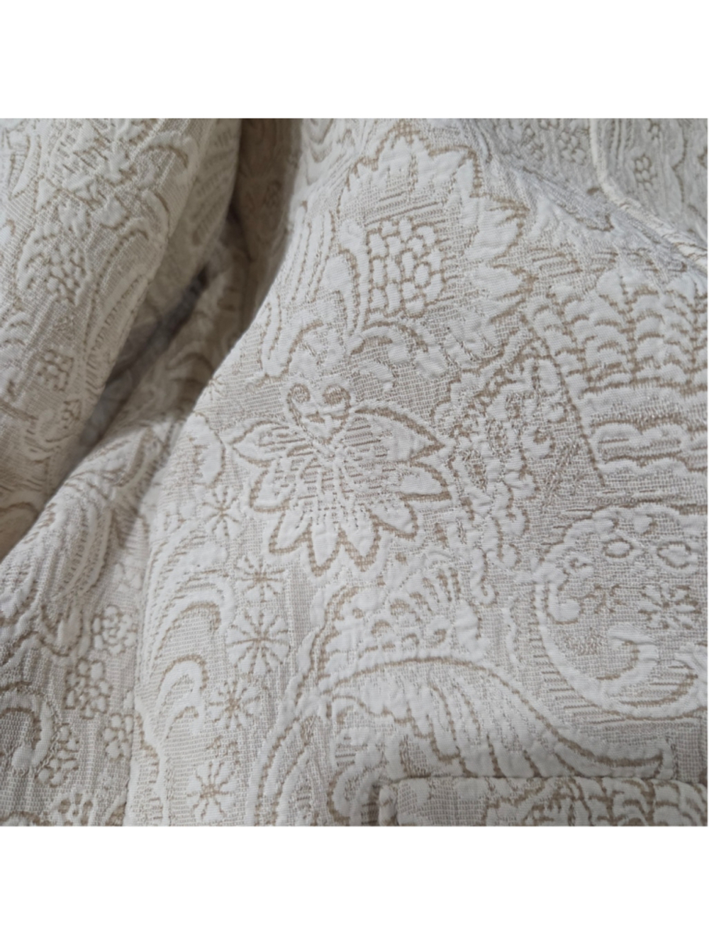 Orchard Rose Cream Women's Jacket w/Floral Design Formalwear Blazer Size 1X - Picture 2 of 4